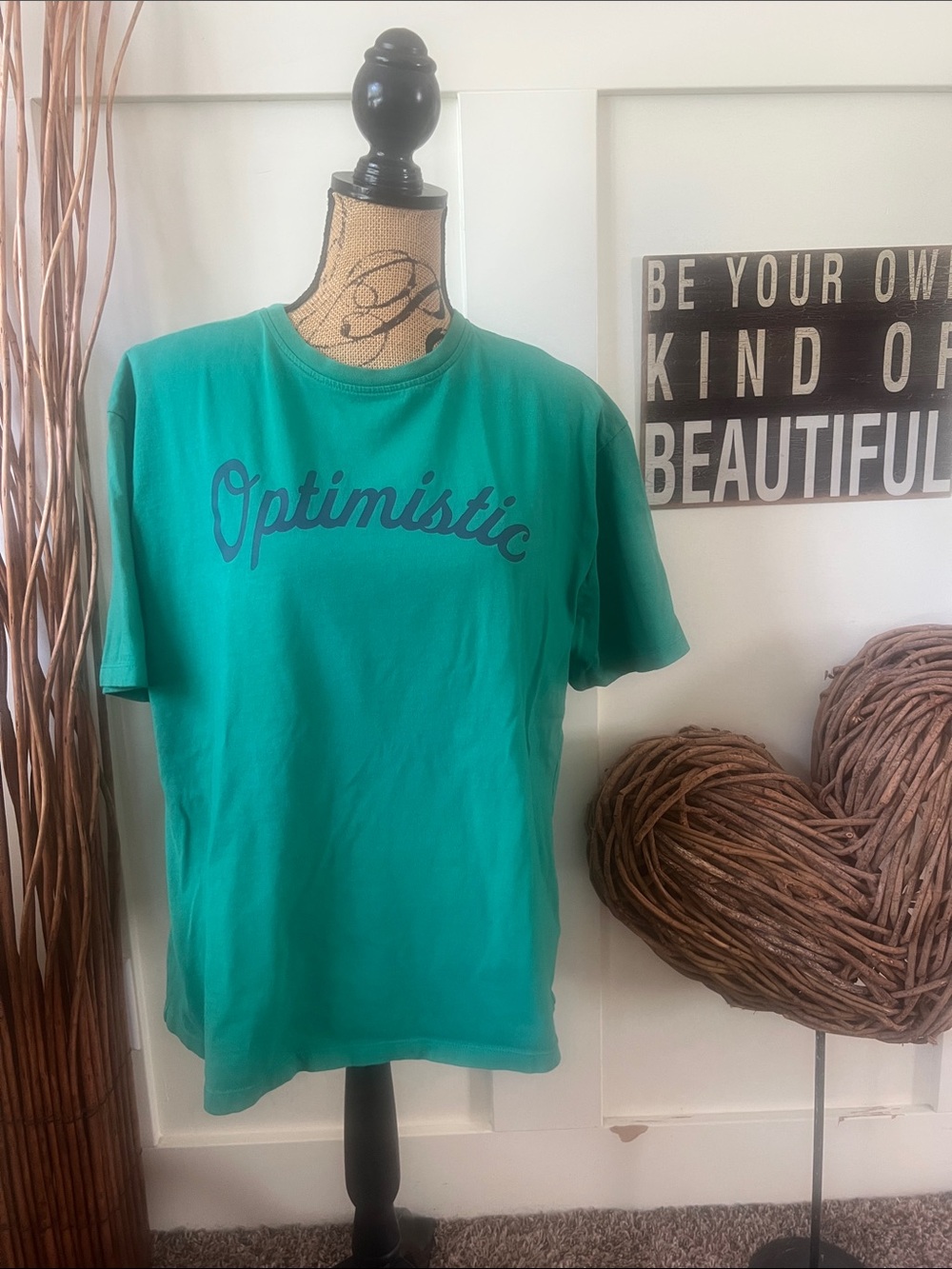 Universal Thread Green "Optimistic" Crewneck Tee